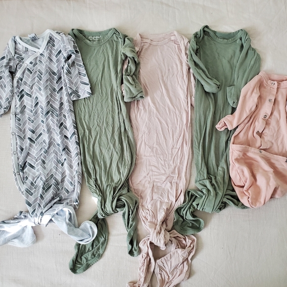 Sleep gowns bundle newborn 3 months gender neutral Goumi Baby Noah - Picture 1 of 9